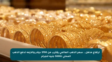 ارتفاع مذهل.. سعر الذهب العالمي يقترب من 3700 دولار والأزمة تدفع الذهب المحلي لـ5000 جنيه للجرام